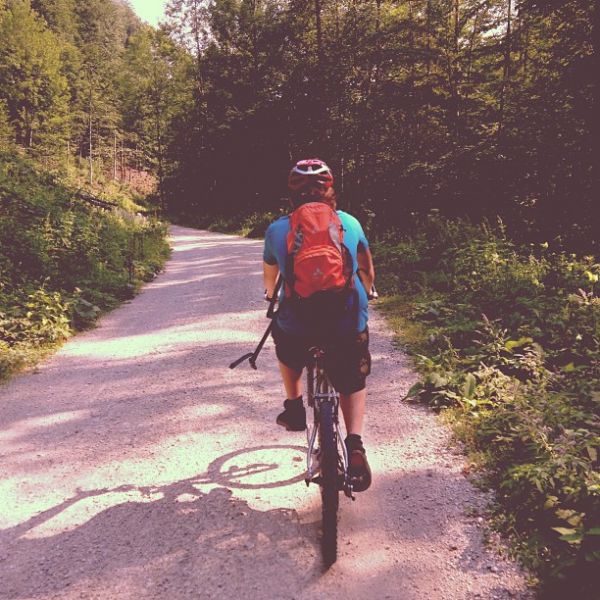 Riding through the heat.