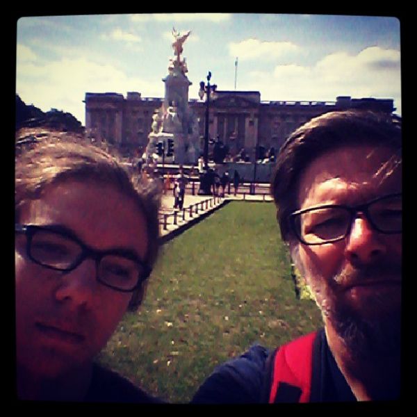 Max, the Queen and me (the Queen in the Background).