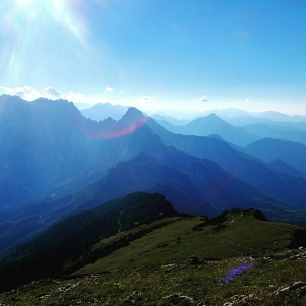On top - shades of blue